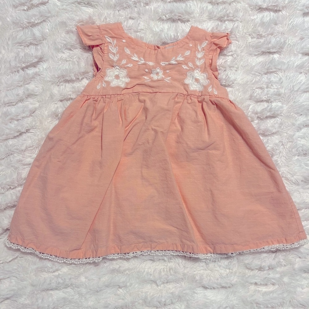 Rachel Zoe Peach Floral Kids Dress